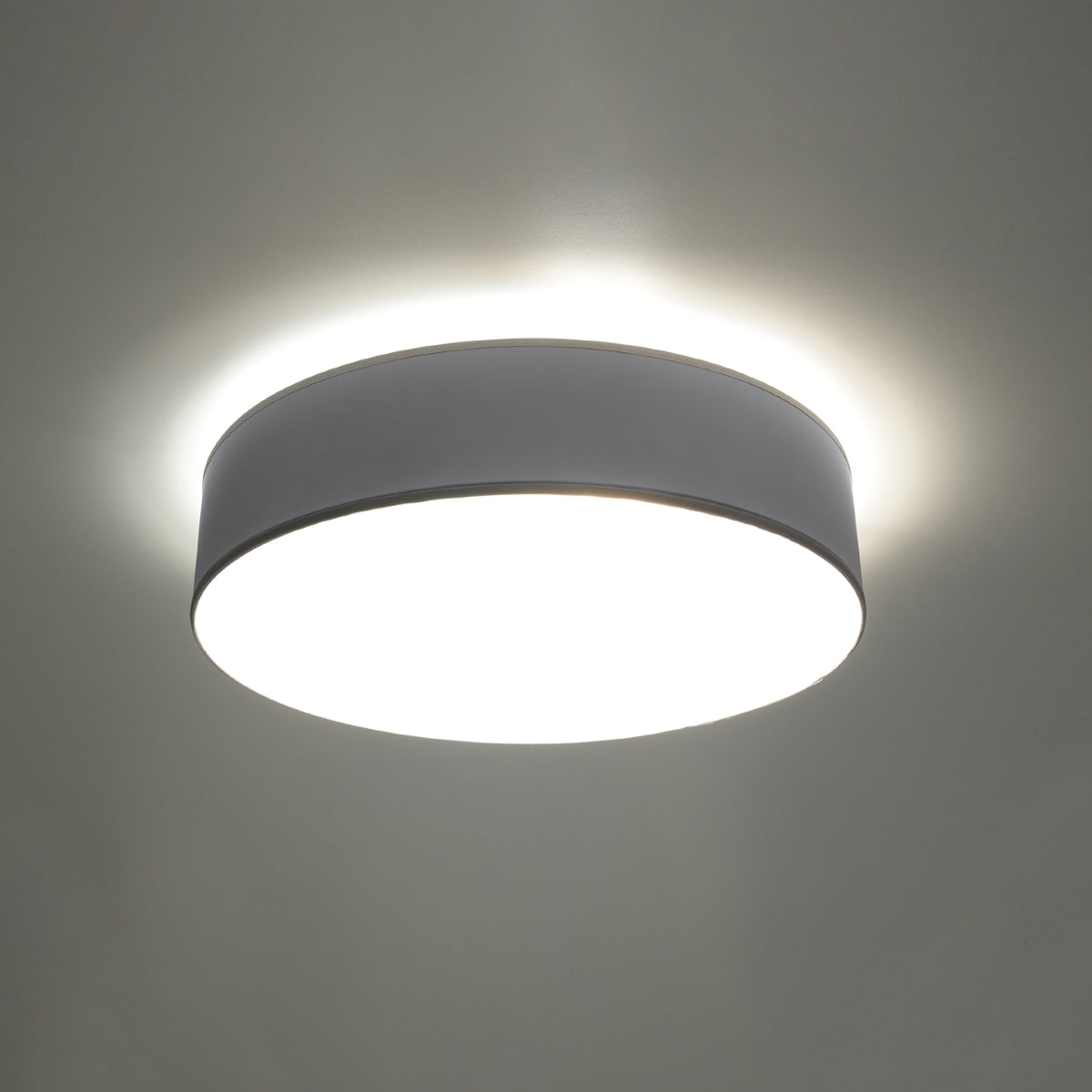 Ceiling Lamp Arena 55 Grey - Minimalist Round Ceiling Light Fixture - Replaceable E27 Bulb - Versatile for Bedrooms - Offices - Living Rooms