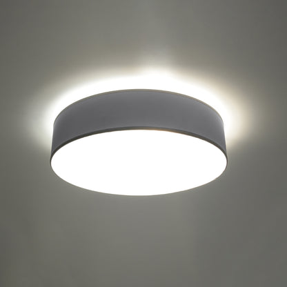 Ceiling Lamp Arena 55 Grey - Minimalist Round Ceiling Light Fixture - Replaceable E27 Bulb - Versatile for Bedrooms - Offices - Living Rooms