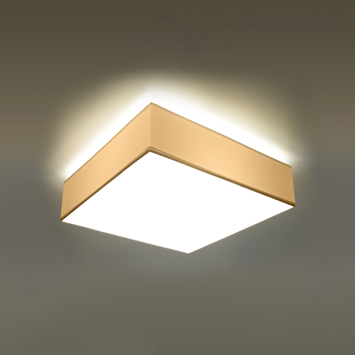 Horus 45 White Ceiling Lamp - Square Minimalist Design - E27 Bulb Compatible - Elegant Lighting for Modern Interiors