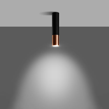 LOOPEZ Ceiling Lamp Black/Copper - Modern Spot Light - Easy to Clean - Replaceable GU10 Bulbs - Universal Mounting System - Timeless Design