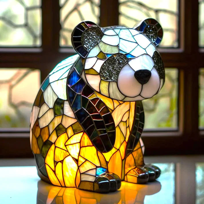 Light Sculptures - Stained Glass Animal-Inspired Lighting - 16 Unique Motifs - USB Rechargeable - 12-16 Hours Battery Life - Enchanting Home Decor