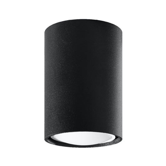 LAGOS 10 Black Ceiling Lamp - Modern Minimalist Design - Durable Steel - Easy Installation - GU10 Bulb Compatible