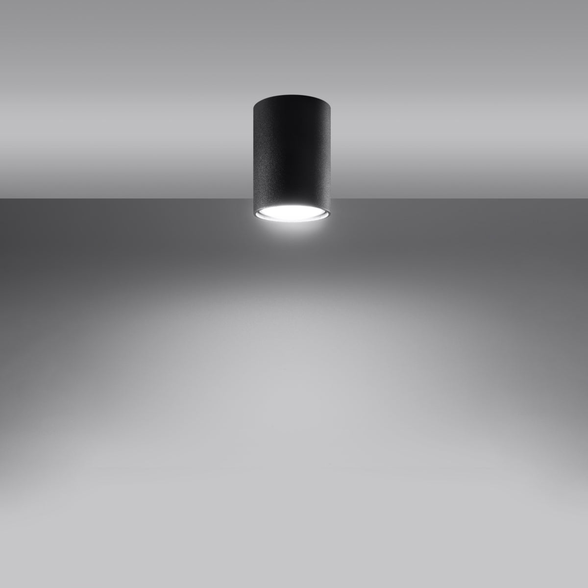 LAGOS 10 Black Ceiling Lamp - Modern Minimalist Design - Durable Steel - Easy Installation - GU10 Bulb Compatible