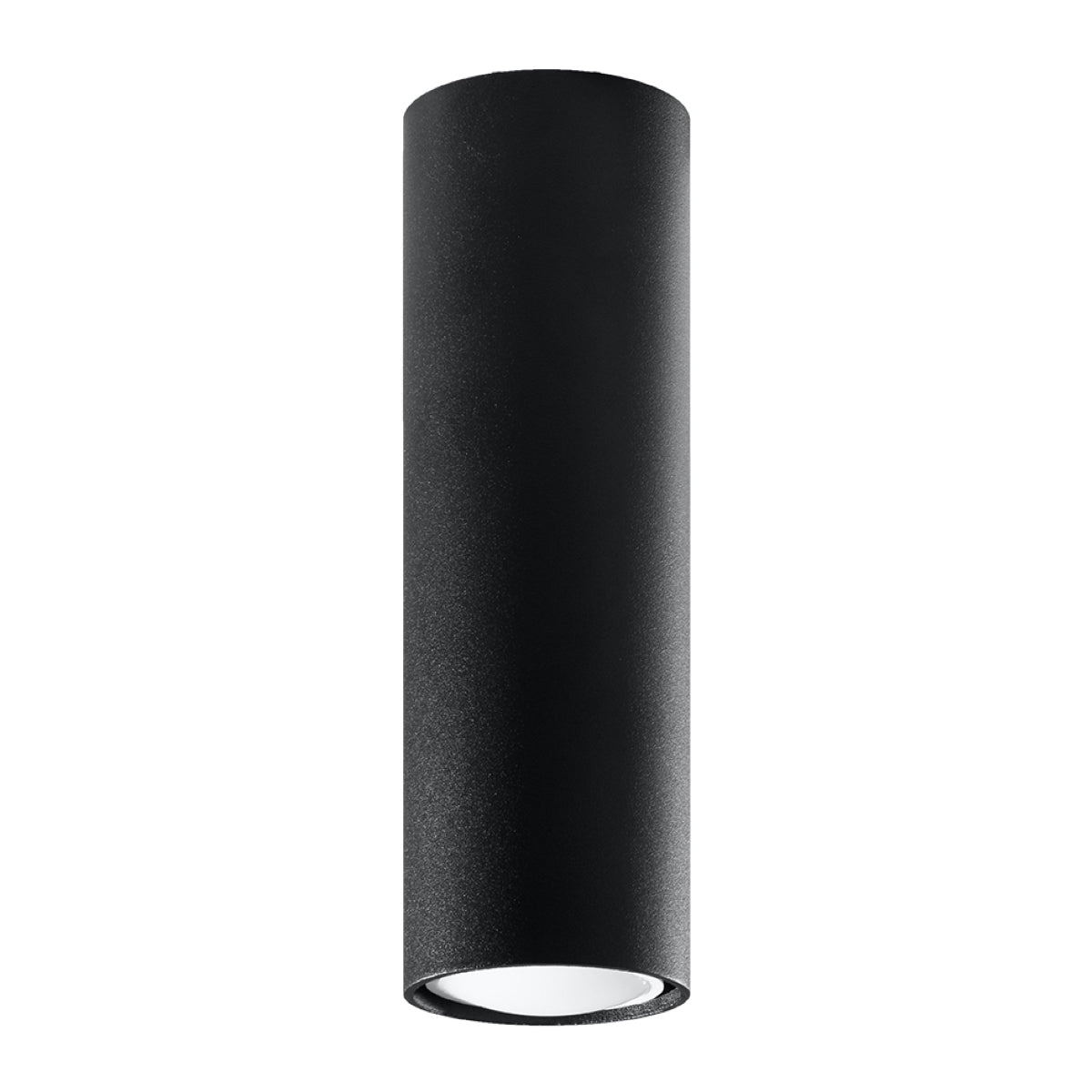 LAGOS 20 Black Ceiling Lamp - Modern Cylindrical Design - Durable Steel - Easy Install - GU10 Bulb Compatible