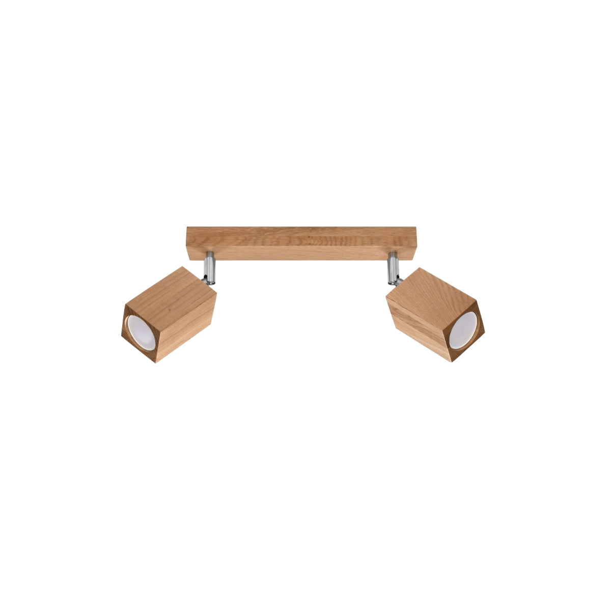 KEKE 2 Oak Ceiling Lamp - Minimalist Wooden Design - Loft Style Lighting - Durable and Adjustable Light Bulb Options