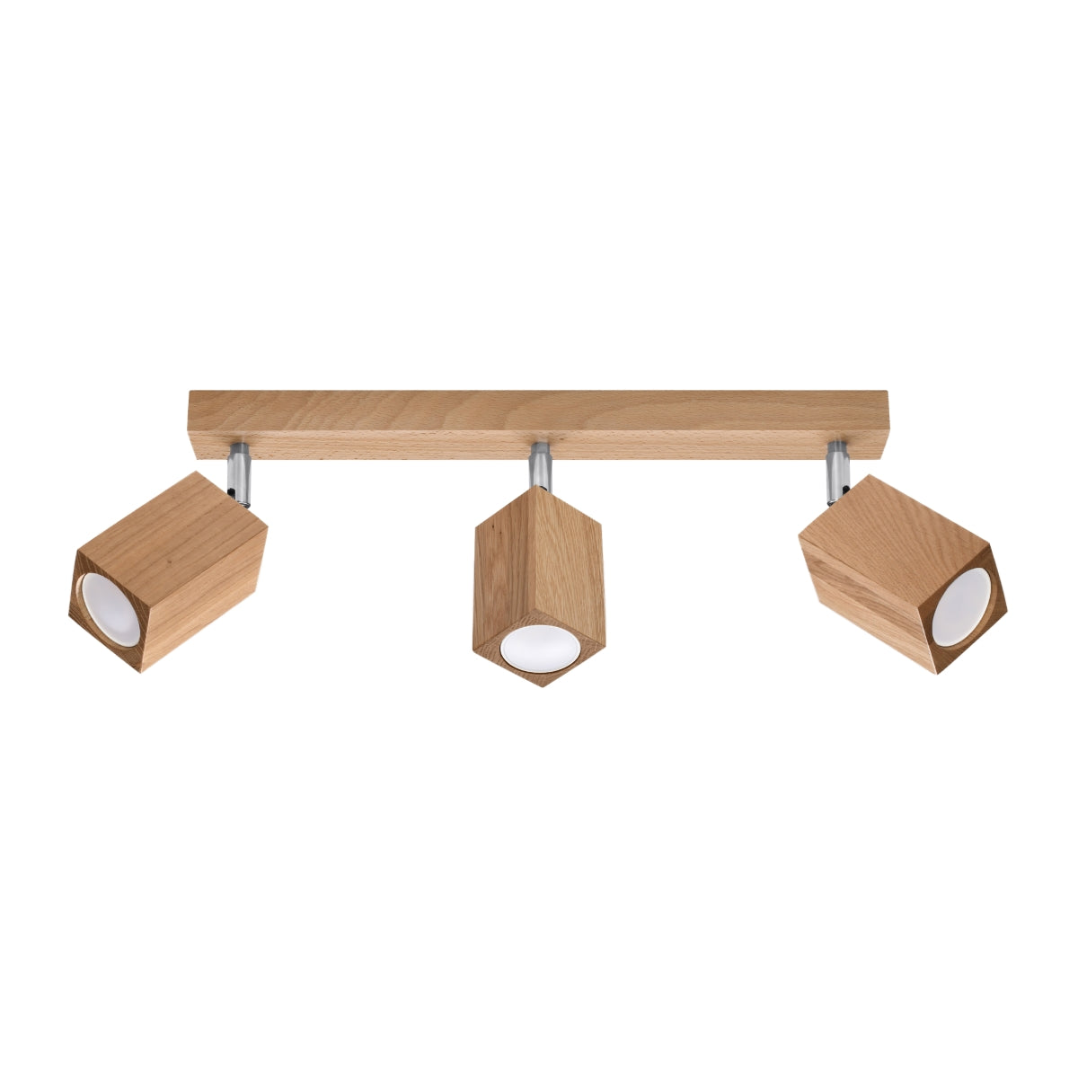 KEKE 3 Oak Ceiling Lamp - Modern Minimalist Lighting - Loft Style Wooden Design - Durable and Adjustable Bulb Options