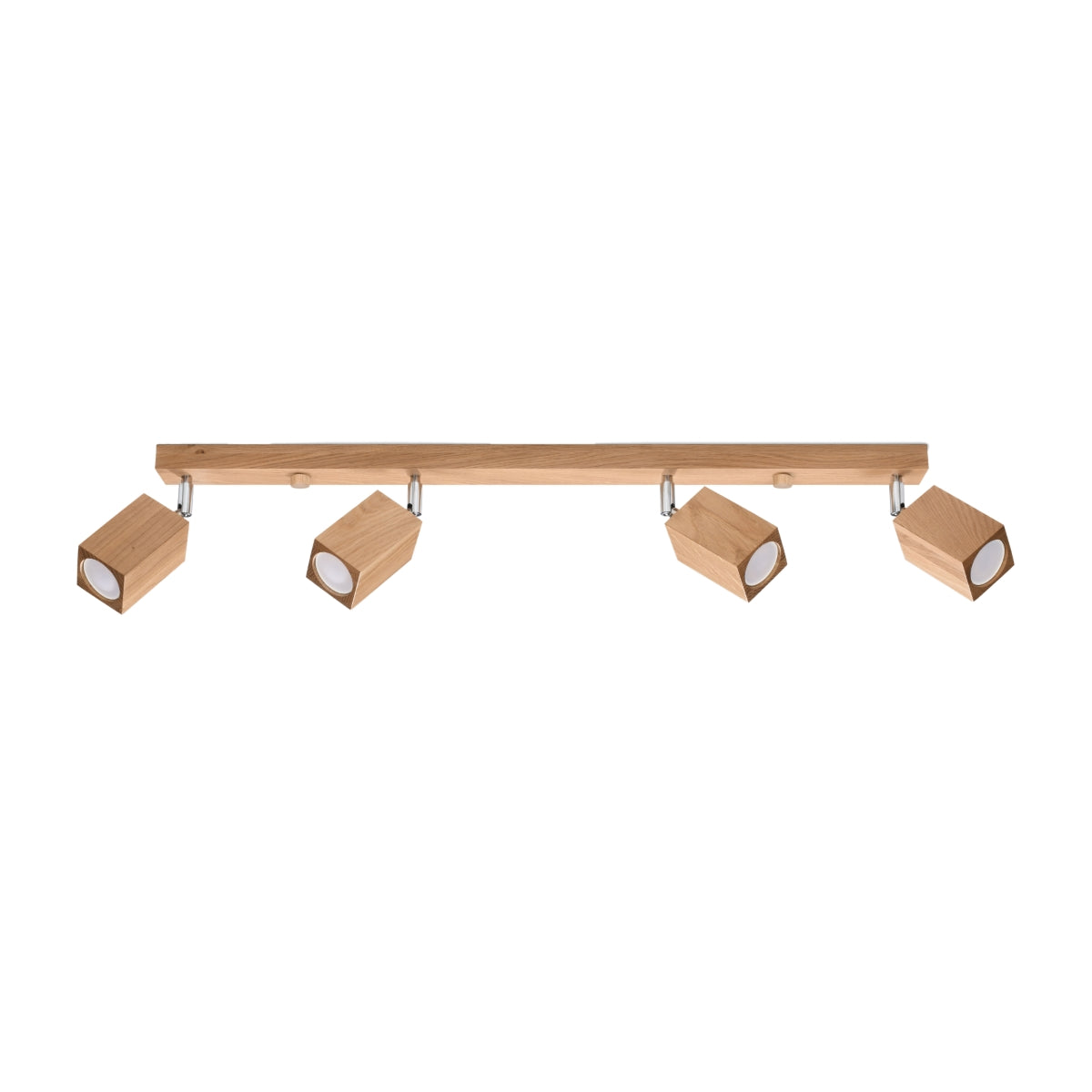 KEKE 4 Oak Ceiling Lamp - Minimalist Wooden Design - Loft Style Lighting - Durable Construction - Adjustable Bulb Compatibility