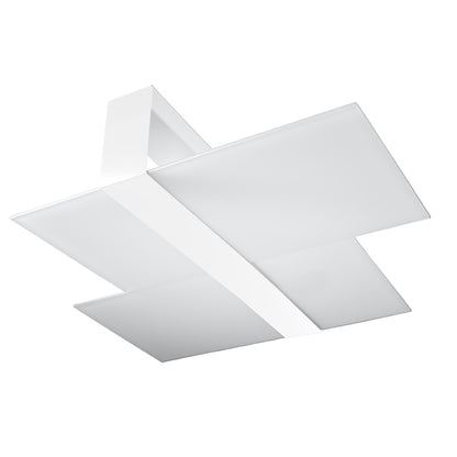 Massimo Ceiling Lamp White - White Glass Shade - Interchangeable E27 Bulbs - Matte Finish - Easy to Clean - Timeless Design - Surface Mounting System