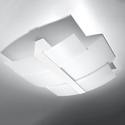 Celia - Ceiling Lamp - White Glass - Elegant Design - Timeless Style - E27 Bulb Compatible - Easy Surface Mount Installation