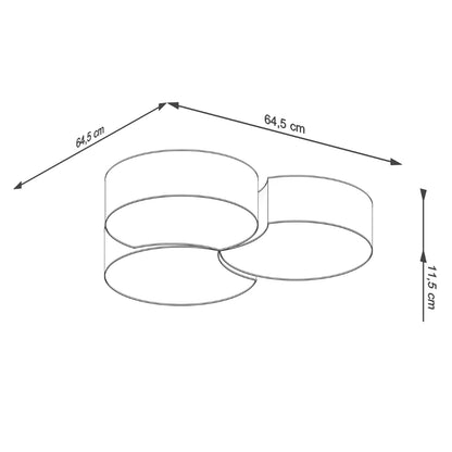 Circle 3B - Ceiling Lamp - LED Ceiling Light - Minimalist Design - Overlapping Circles - White Finish - Energy Efficient - High CRI - Stylish Interiors