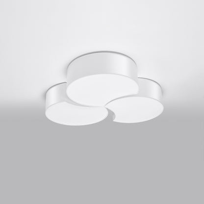 Circle 3B - Ceiling Lamp - LED Ceiling Light - Minimalist Design - Overlapping Circles - White Finish - Energy Efficient - High CRI - Stylish Interiors