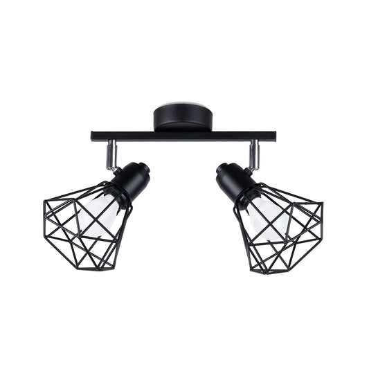 Ceiling Lamp Artemis 2 Black - Modern Loft Style - Adjustable Light Angle - Durable Steel - Replaceable Bulbs for Versatile Lighting