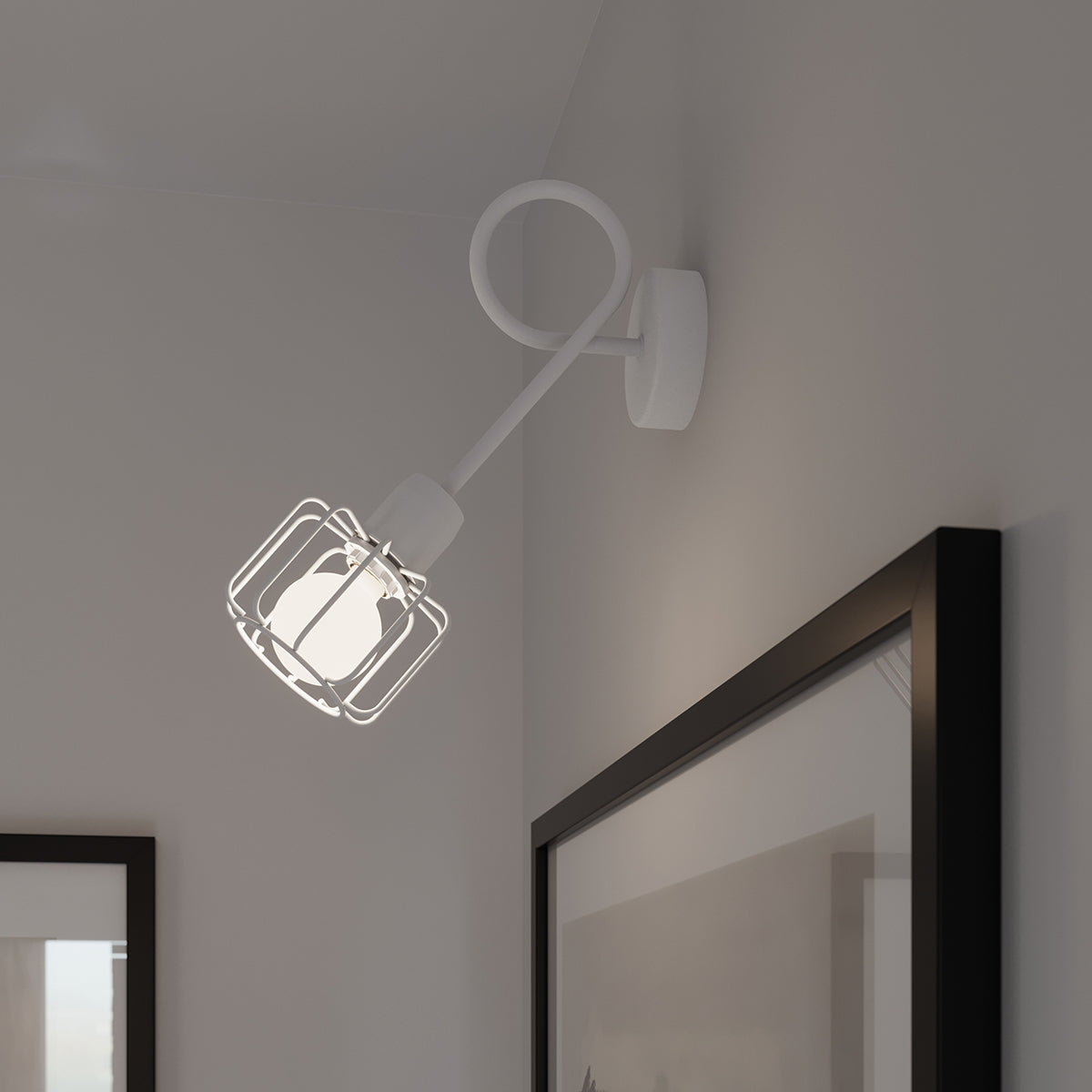 BELUCI 3 White Ceiling Lamp - Adjustable Loft Style Lighting - E27 Bulb Compatible - Minimalist Industrial Design