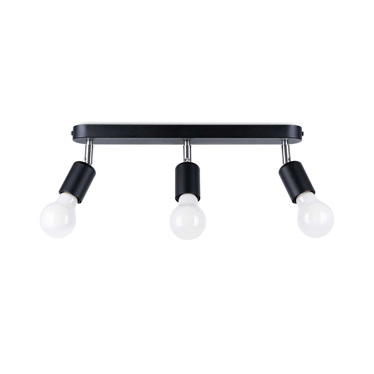 Fornes Ceiling Lamp 3 Black - Modern Minimalist Design - Adjustable Light Angles - Durable Metal Frame - Versatile Lighting Solution - Smart Bulb Compatible