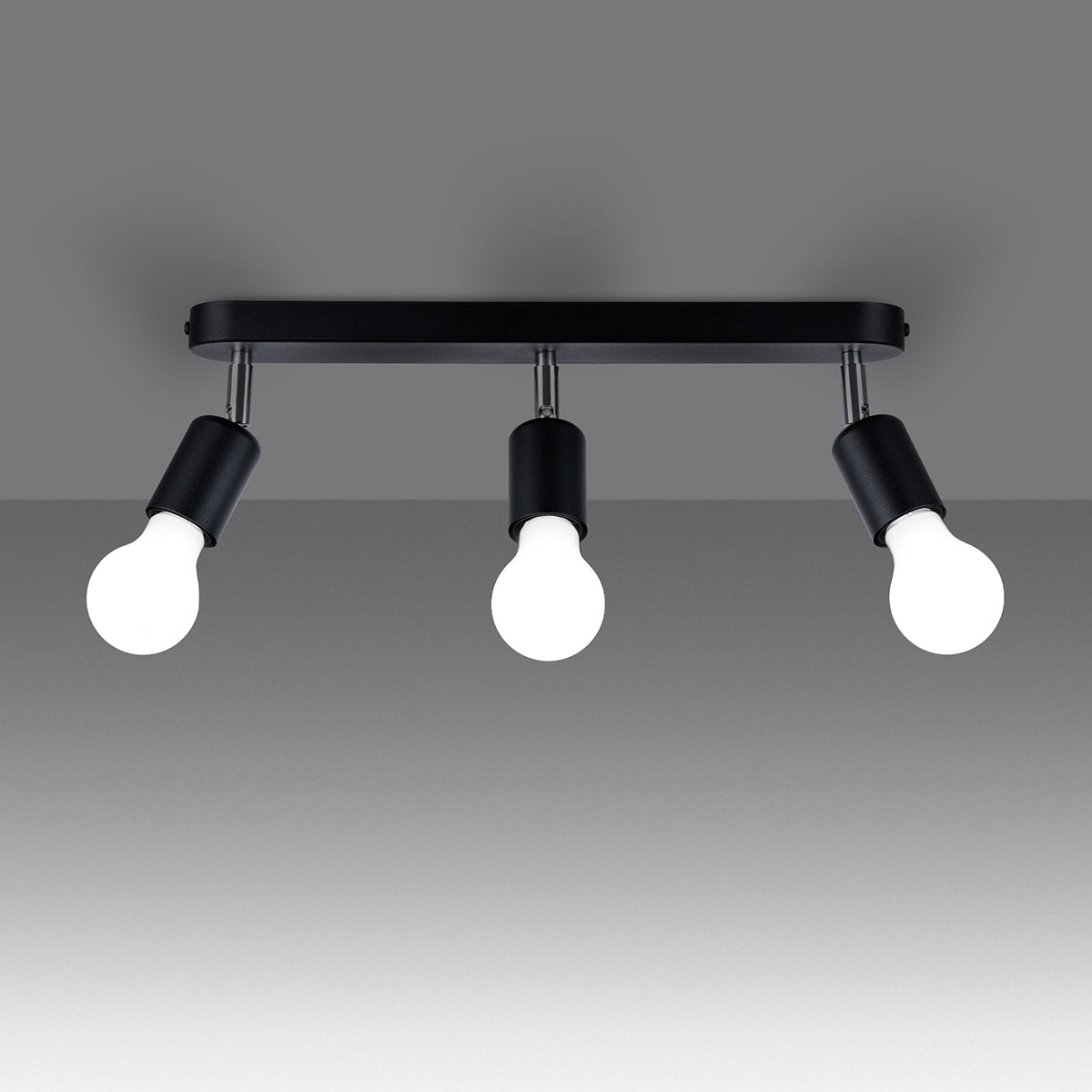 Fornes Ceiling Lamp 3 Black - Modern Minimalist Design - Adjustable Light Angles - Durable Metal Frame - Versatile Lighting Solution - Smart Bulb Compatible