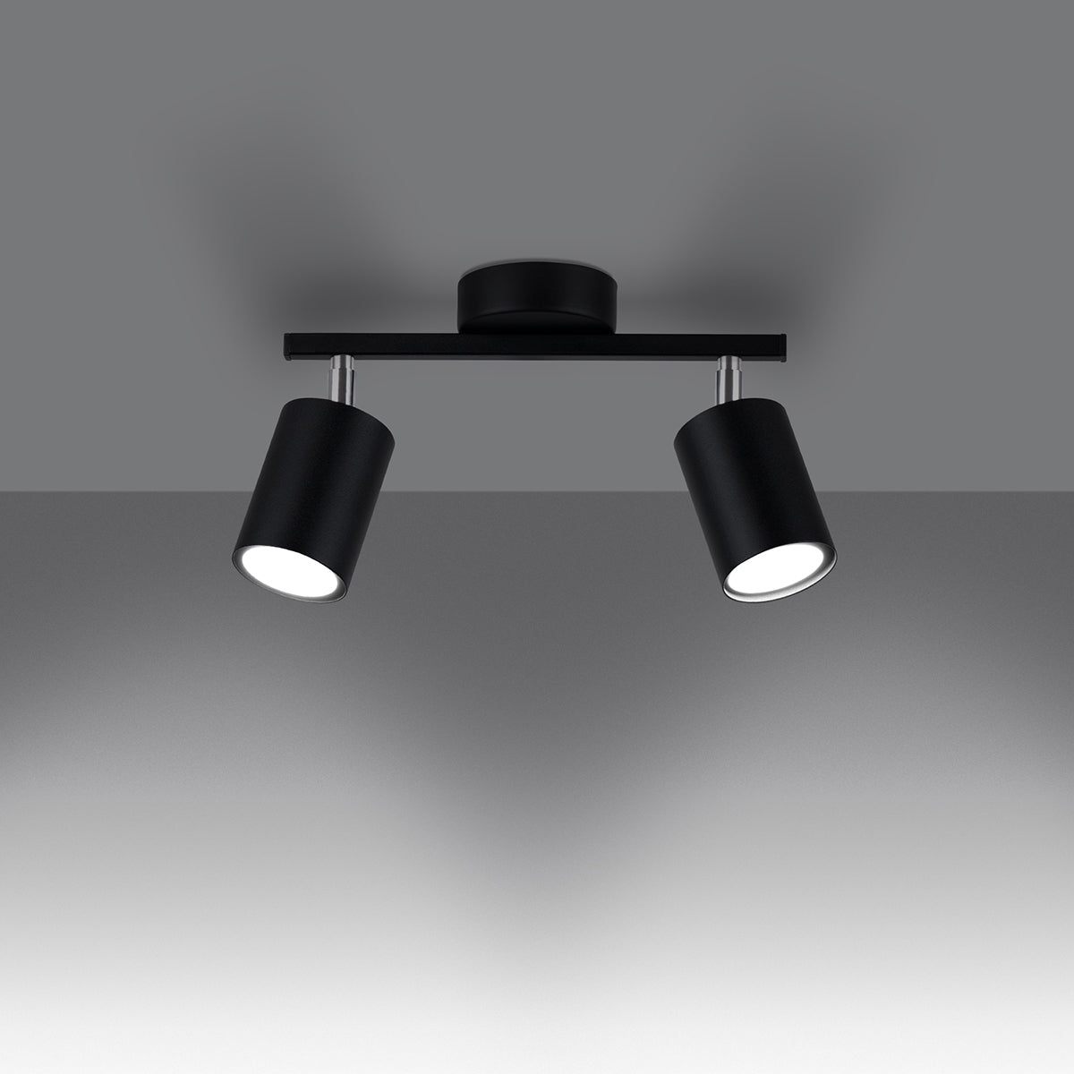 LEMMI 2 Black Ceiling Lamp - Minimalist LED Lighting - High CRI - Adjustable Arms - Energy-Efficient - 5-Year Warranty - Modern Interior Light