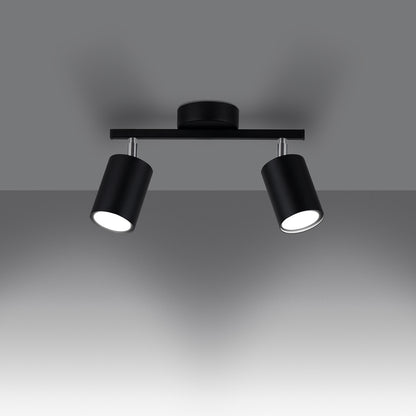 LEMMI 2 Black Ceiling Lamp - Minimalist LED Lighting - High CRI - Adjustable Arms - Energy-Efficient - 5-Year Warranty - Modern Interior Light