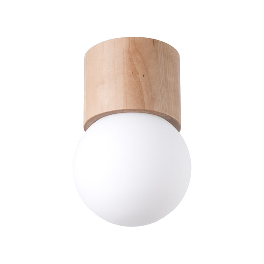 BOOMO - Ceiling Lamp - Scandinavian Minimalist Design - Natural Wood - Warm Light - Compatible with Multiple Bulb Types