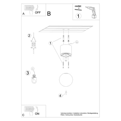 BOOMO - Ceiling Lamp - Scandinavian Minimalist Design - Natural Wood - Warm Light - Compatible with Multiple Bulb Types