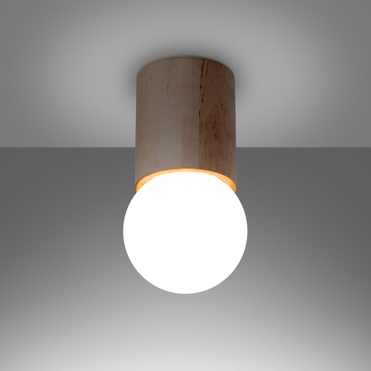 Ceiling Lamp Boomo 12 - Scandinavian Minimalism - Natural Wood Design - Warm Diffused Light - Available in Multiple Variants - Polish Craftsmanship