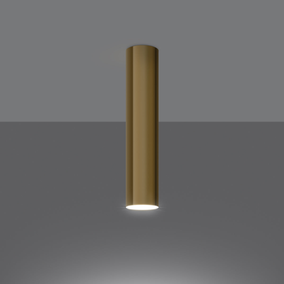 LAGOS 30 Polished Gold Ceiling Lamp - Modern Minimalist Design - Adjustable Height - Durable Steel - GU10 Bulb Compatible