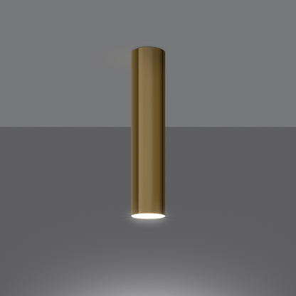 LAGOS 30 Polished Gold Ceiling Lamp - Modern Minimalist Design - Adjustable Height - Durable Steel - GU10 Bulb Compatible