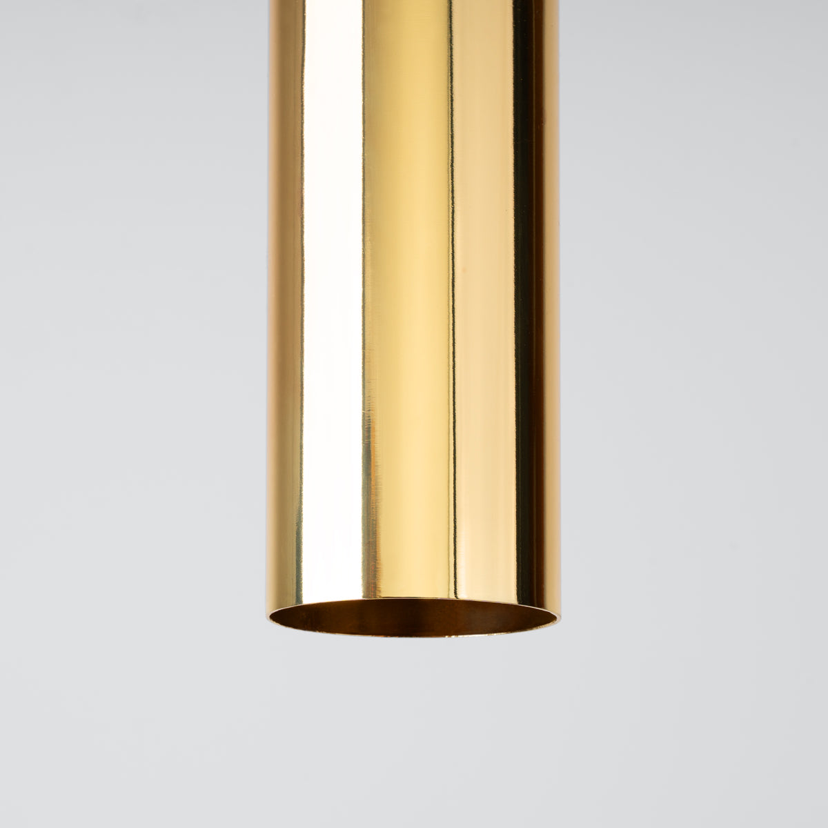 LAGOS 30 Polished Gold Ceiling Lamp - Modern Minimalist Design - Adjustable Height - Durable Steel - GU10 Bulb Compatible