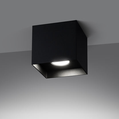 Hati Ceiling Lamp - Industrial Loft Style - Minimalist Black Design - Lightweight Gypsum-Cement Construction - Easy Maintenance and Bulb Replacement - Compact for Versatile Arrangements