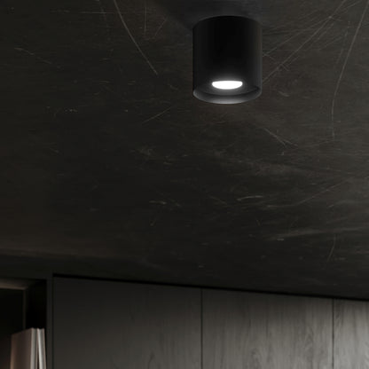 MIKA Ceiling Lamp Black - Minimalist Design - Customizable Light Bulb - Modern and Versatile - High-Quality Polish Production - Elegant Cylindrical Shape