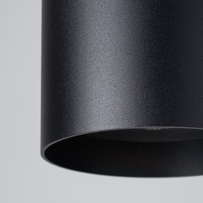 MIKA Ceiling Lamp Black - Minimalist Design - Customizable Light Bulb - Modern and Versatile - High-Quality Polish Production - Elegant Cylindrical Shape