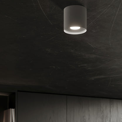 MIKA Ceiling Lamp Grey - Minimalist Design - Customizable Light Bulb - Modern and Versatile - High-Quality Polish Production - Elegant Cylindrical Shape