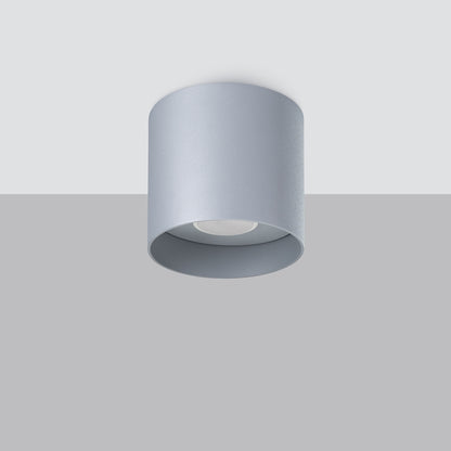 MIKA Ceiling Lamp Grey - Minimalist Design - Customizable Light Bulb - Modern and Versatile - High-Quality Polish Production - Elegant Cylindrical Shape