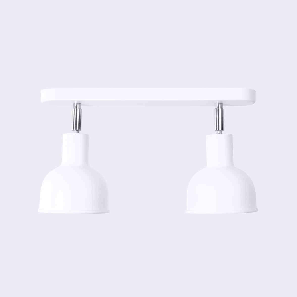 ELBA Ceiling Lamp - 2-Light White - Minimalist Adjustable Design - LED Compatible - Energy Efficient - Ideal for Office and Home Interiors