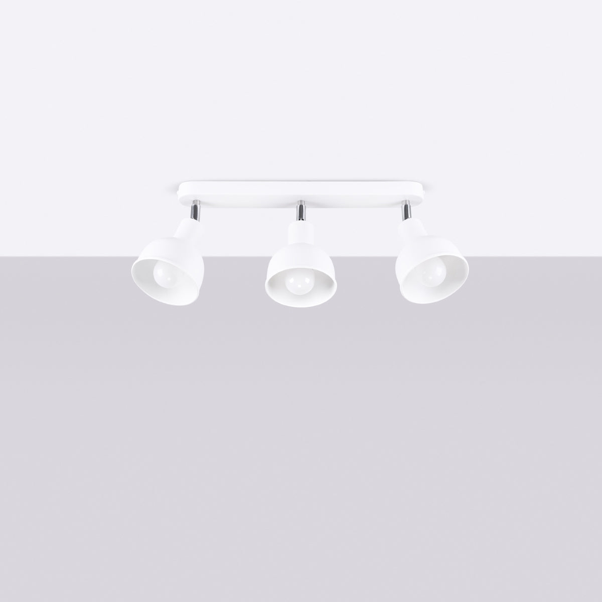 ELBA Ceiling Lamp - 3-Light White - Minimalist Adjustable Design - LED Compatible - Energy Efficient - Ideal for Modern Interiors