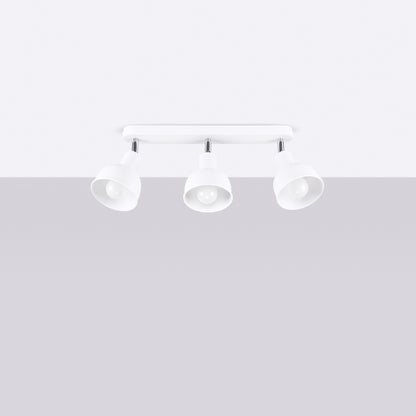 ELBA Ceiling Lamp - 3-Light White - Minimalist Adjustable Design - LED Compatible - Energy Efficient - Ideal for Modern Interiors