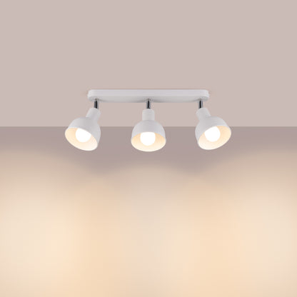 ELBA Ceiling Lamp - 3-Light White - Minimalist Adjustable Design - LED Compatible - Energy Efficient - Ideal for Modern Interiors