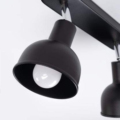 ELBA Ceiling Lamp - 2-Light Black - Minimalist Adjustable Design - LED Compatible - Energy Efficient - Ideal for Office and Home Interiors