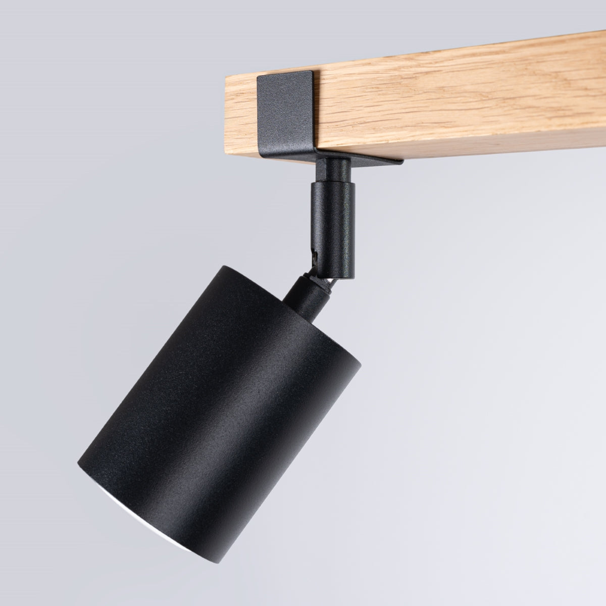 Fager Ceiling Lamp - 2-Light Black - Directional Lighting - Natural Wood & Metal - Adjustable Shades - Scandinavian Minimalist Design - Energy Efficient