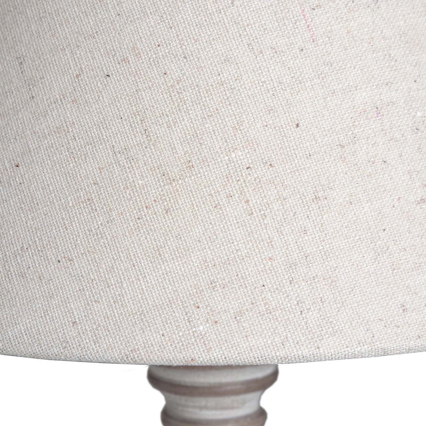 Pella Table Lamp - Rustic Beige Wood with Linen Shade - 45cm Compact Design