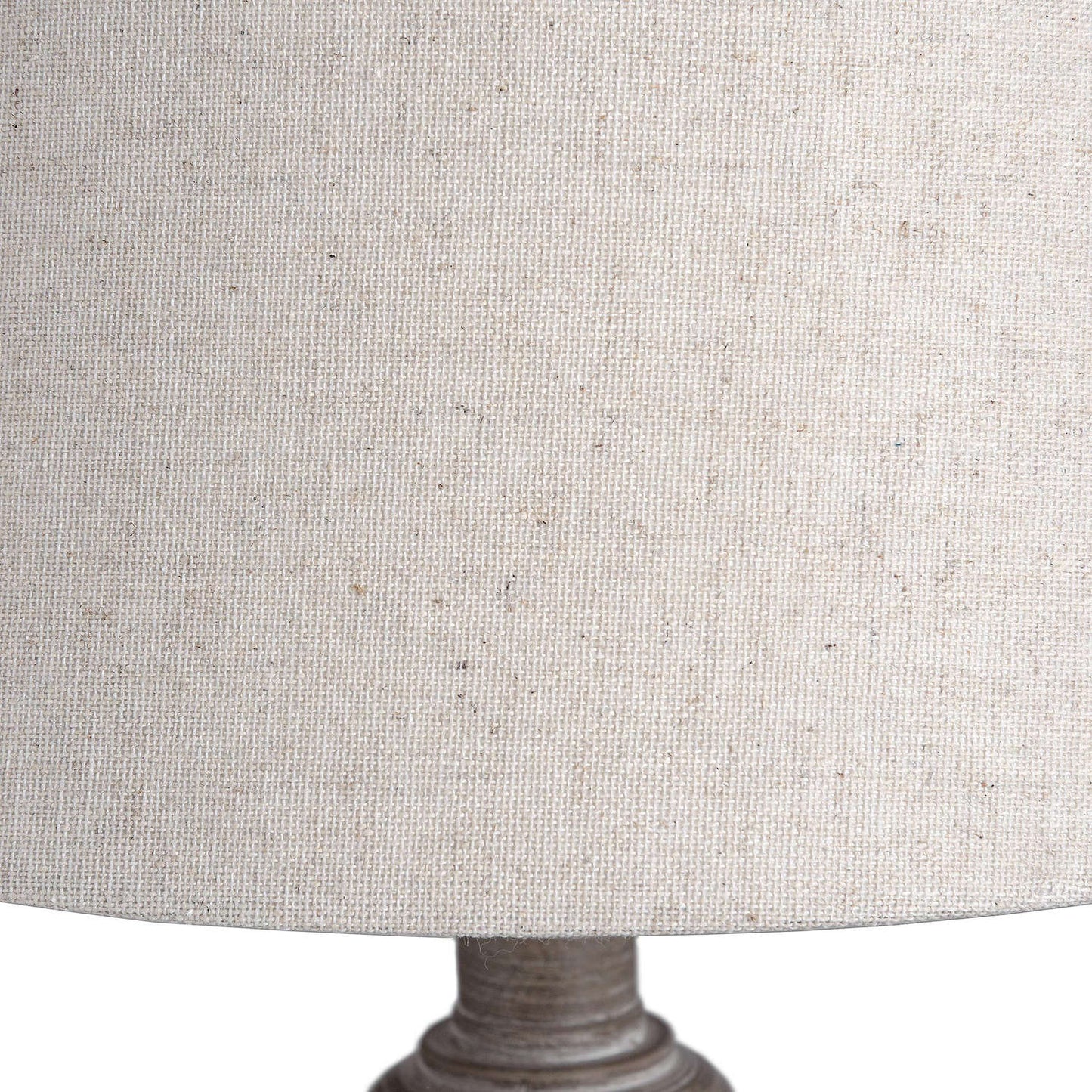 Teos Table Lamp - Beige Wood - Rustic Design with Linen Shade - Ideal for Cottage & Traditional Interiors