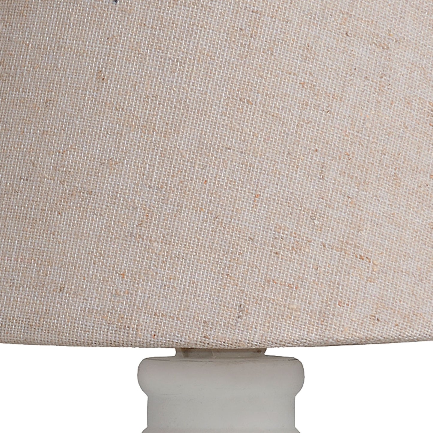 Cyrene Table Lamp - Beige Wood Base with Oatmeal Shade - 30cm Compact Design