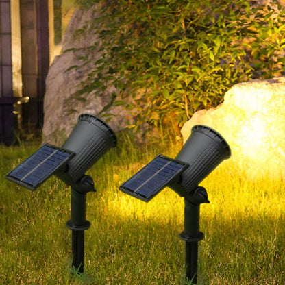 Solar Powered Garden Spotlight - 9 LED Colors - Weather Resistant IP55 - USB-C Charging - 8-12 Hours Cordless Work Time - Adjustable Lighting