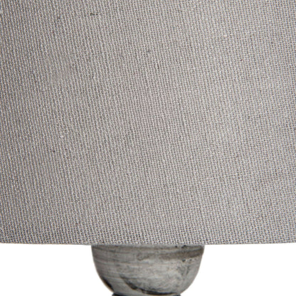 Uthina Table Lamp - Beige Wood Base with Linen Shade - Timeless Neutral Design