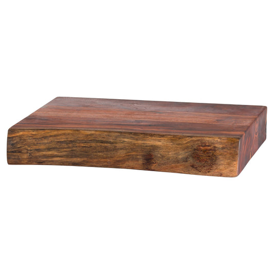 Live Edge Collection Pyman Chopping Board - Brown Acacia Wood - Rustic 8cm Thick