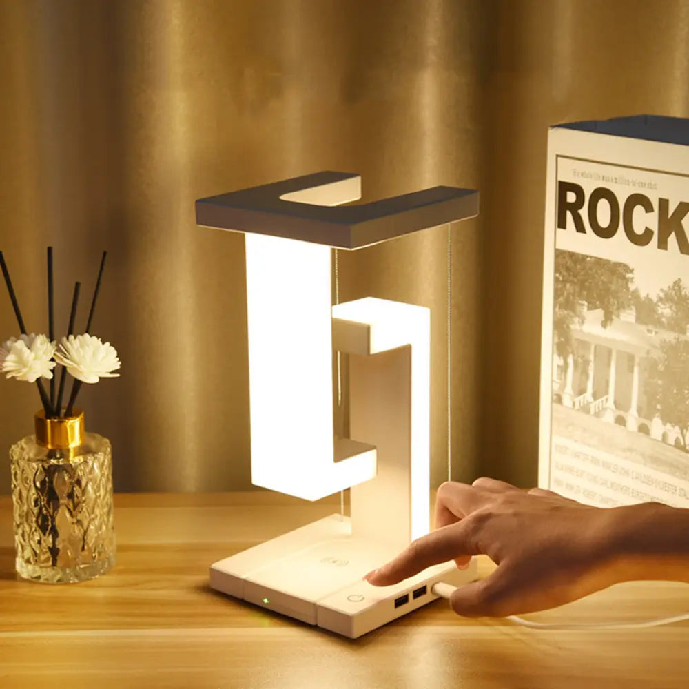 Wireless Charger - Levitating LED Lamp - 4W - Touch Control - USB Powered