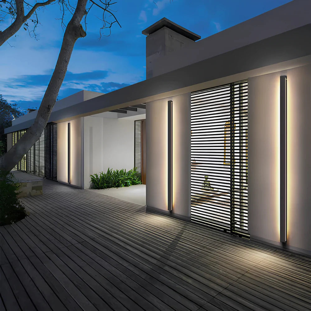 Outdoor Sconce - Weatherproof Wrought Iron & Aluminum - Soft Acrylic Diffuser - LED Light - Warm or Cool White - 350LM