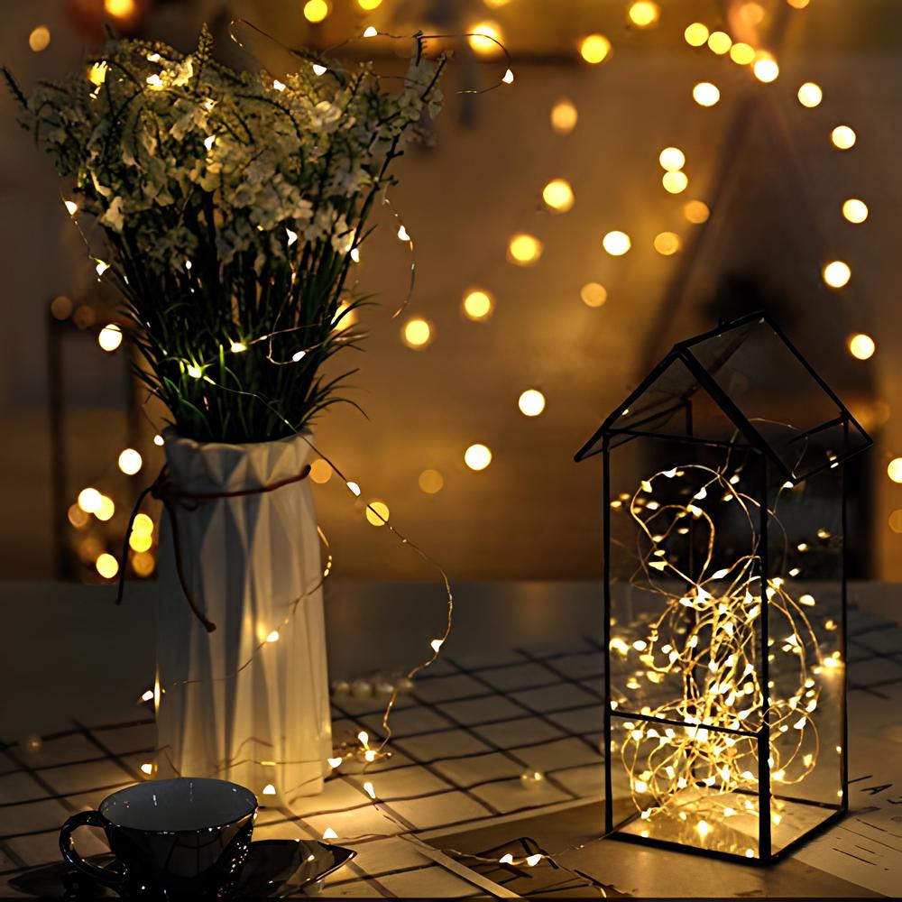 Solar String Fairy Lights - Waterproof LED Lights - Eco-Friendly Solar Powered - Multiple Lengths & Colors - Ideal for Gardens, Patios, and Celebrations