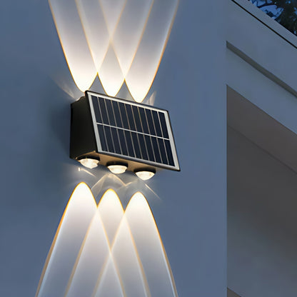 Solar Powered Wall Sconce - Dual Lighting Modes - Warm White & Natural White - Waterproof Outdoor Light