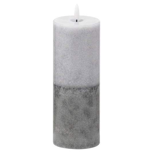 Luxe Collection Natural Glow 3x8 Stone Led Candle Stone Plastic 20879