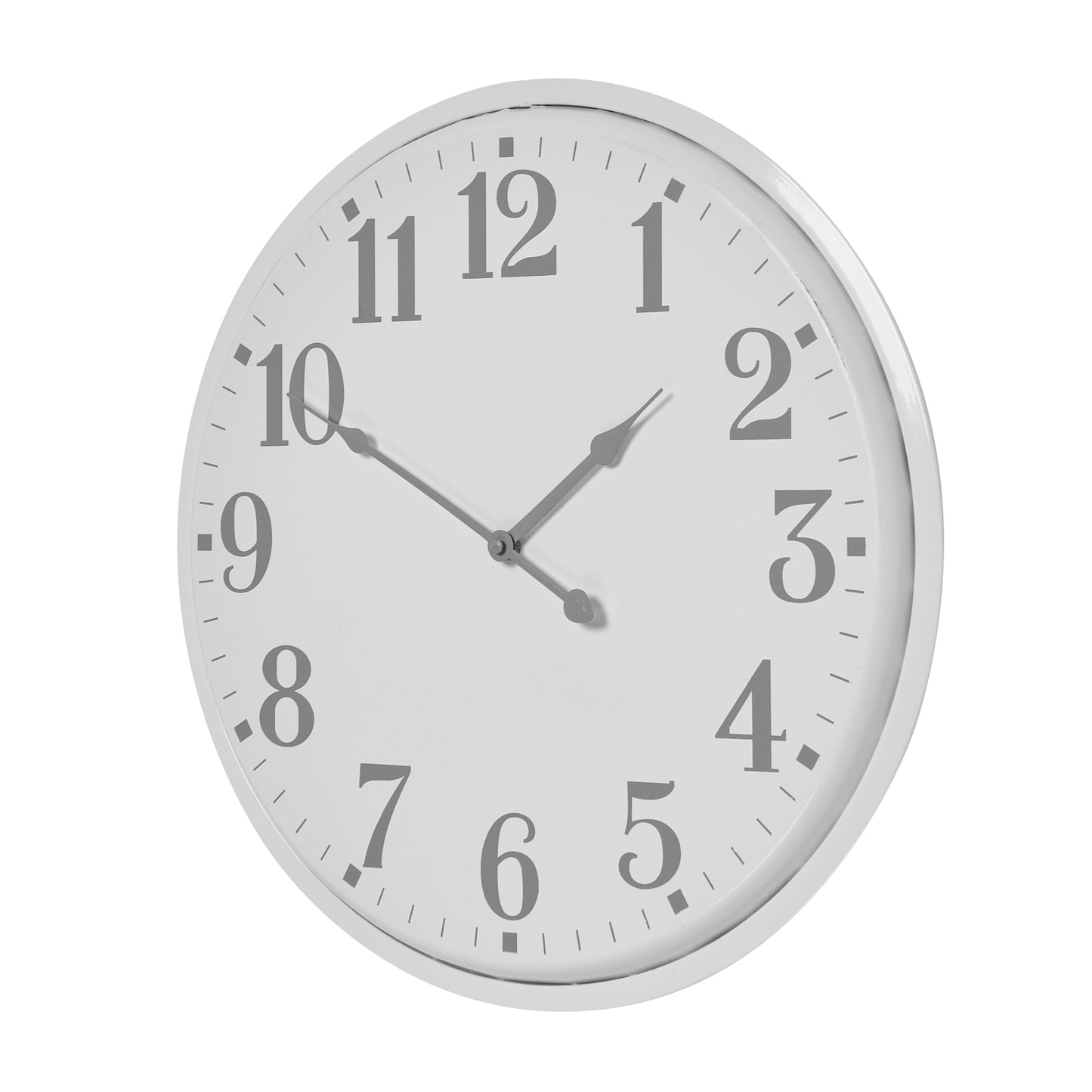 Aubrey Wall Clock White Metal 21630